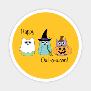 Happy Owl-o-ween Magnet